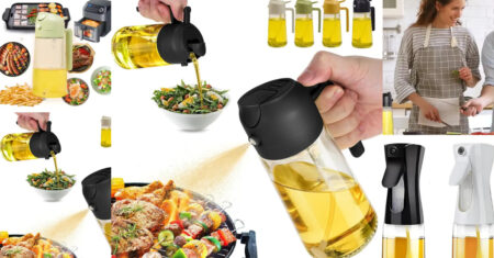 Galheteiro Spray para Azeite e Vinagre – Ideal pra Quem Ama Cozinhar Leve!