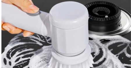 Escova Eletrica de Limpeza 5 em 1 Sem Fio Limpador Multiuso Pratico Para Cozinha