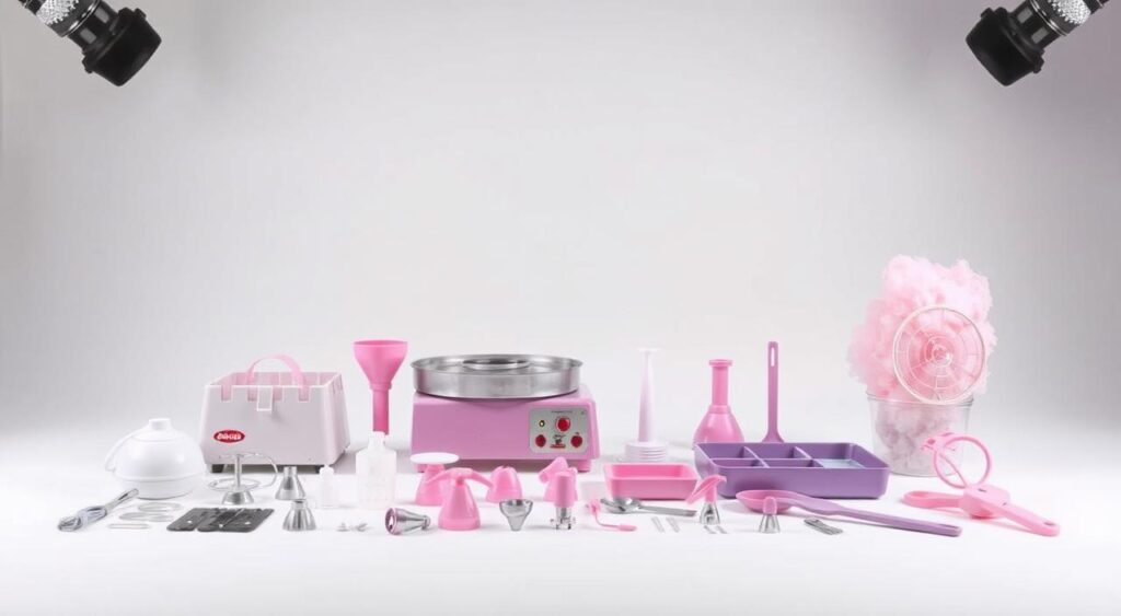 Kit completo máquina algodão doce