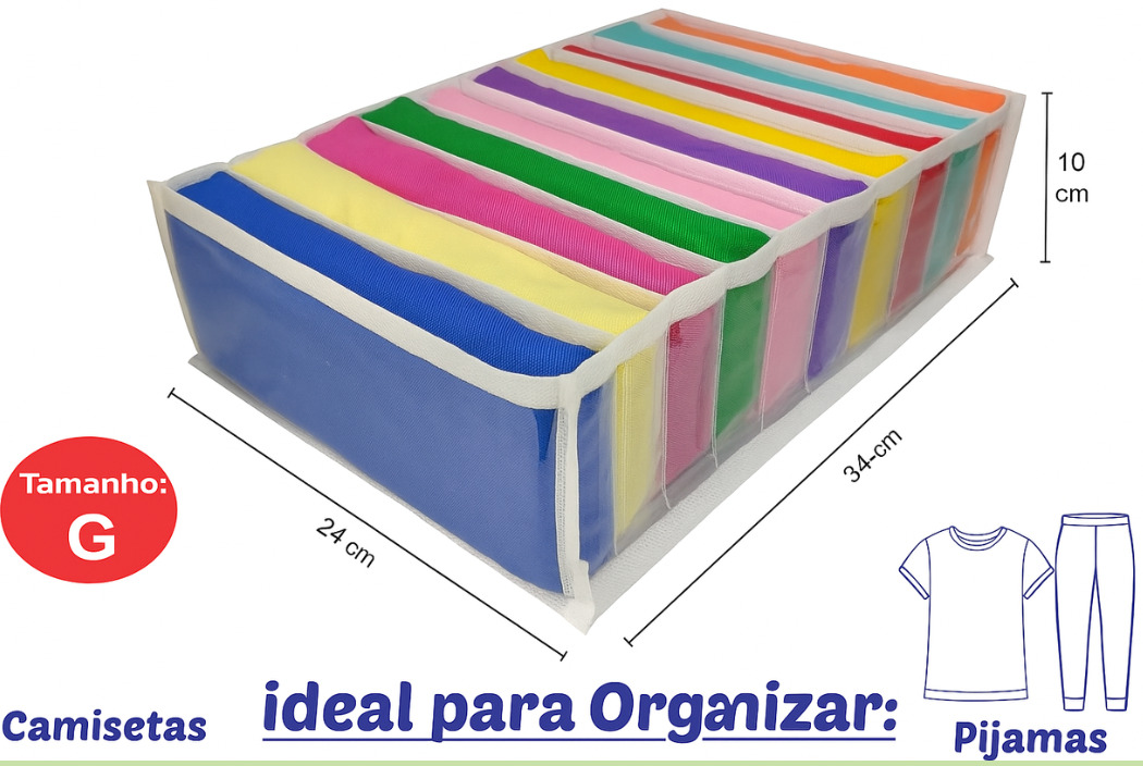 Organizador de Gavetas com Divisórias Ajustáveis