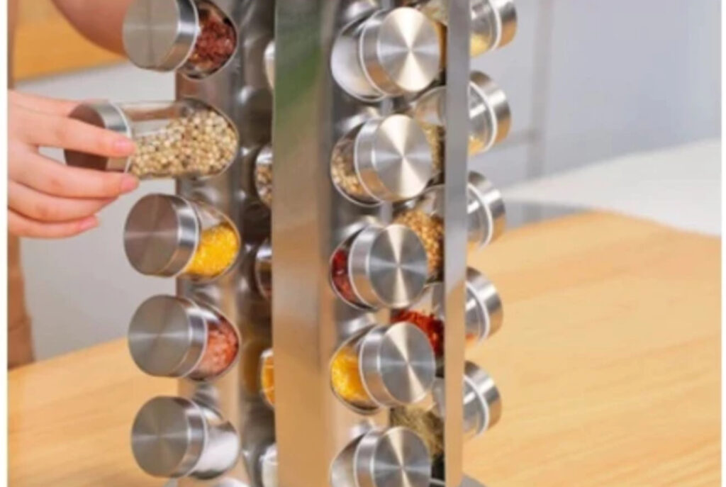 Organizador giratório para temperos e condimentos, achadinho para organização de cozinha